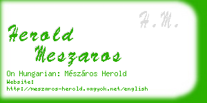 herold meszaros business card